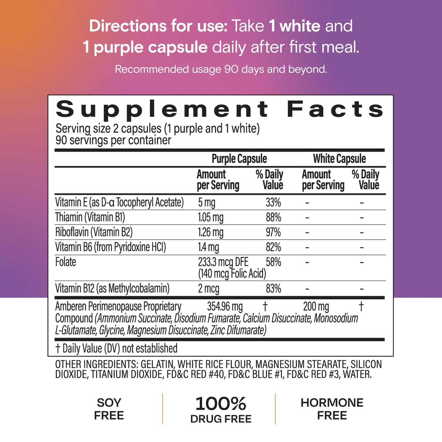 Amberen Perimenopause, Peri-Menopause Multi-Symptom Relief, Vitamin B, Vitamin E & Antioxidants Supplement, Helps Support Hormone Balance, Hot Flashes & Night Sweats, Supplements for Women, 180 Count - Maple Wellness Supplements