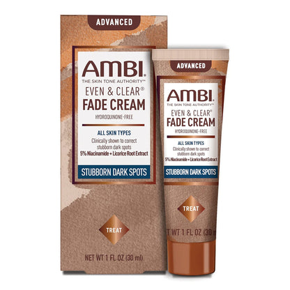 Ambi Even & Clear Advanced Fade Cream, Hydroquinone-free, Hyperpigmentation Treatment, Stubborn Dark Spot Corrector, Results In As Little As 2-3 Weeks - Maple Wellness Supplements