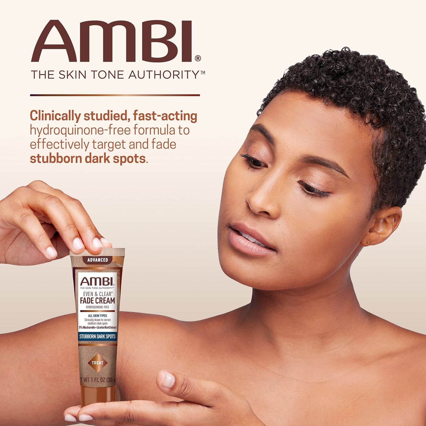 Ambi Even & Clear Advanced Fade Cream, Hydroquinone-free, Hyperpigmentation Treatment, Stubborn Dark Spot Corrector, Results In As Little As 2-3 Weeks - Maple Wellness Supplements