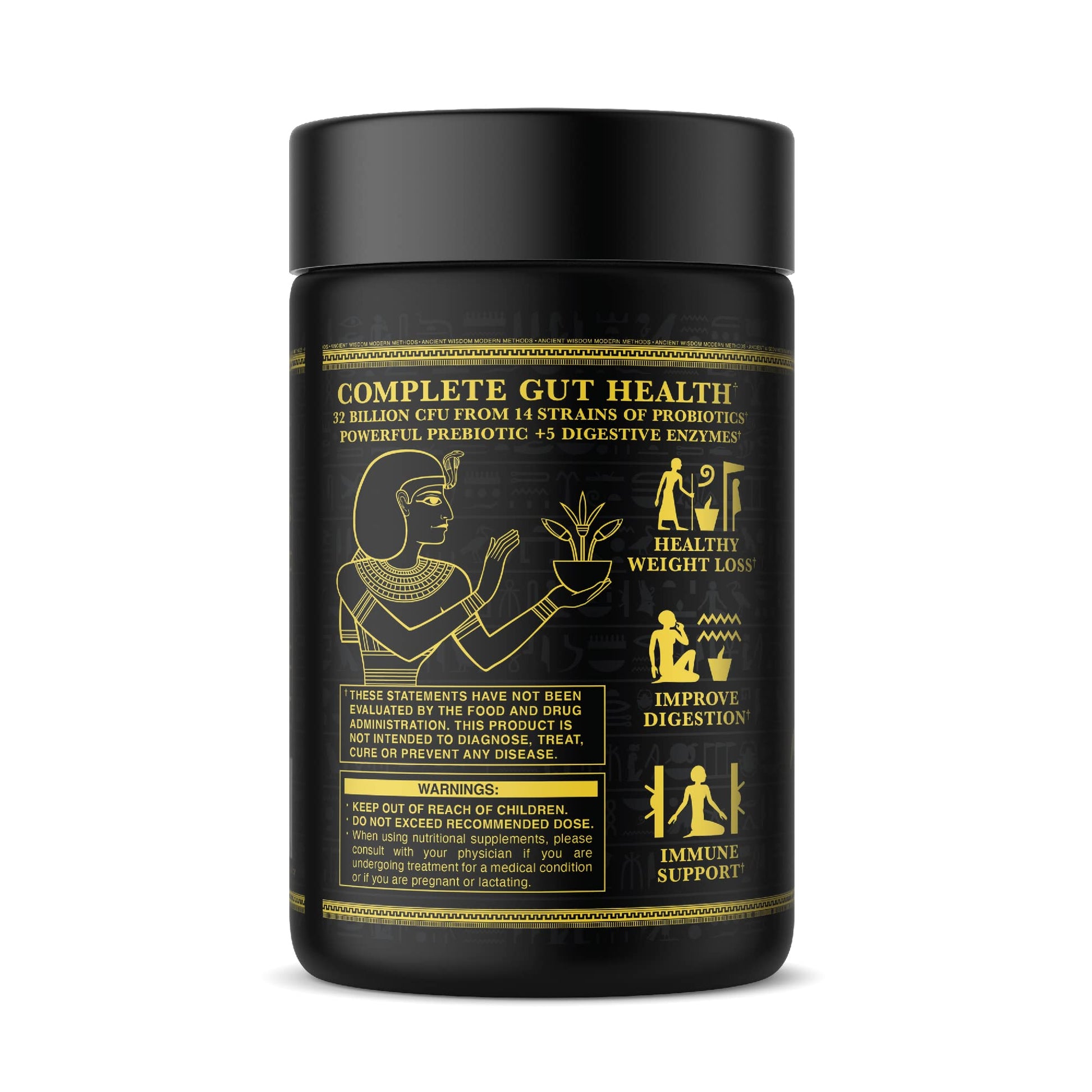 Ambrosia Flora Digestive Enzymes with Probiotics & Prebiotics | 32 Billion CFU Gut Health Supplement | Plant Based, Vegan Probiotic | 60 Veggie Capsules (30 Servings) - Maple Wellness Supplements