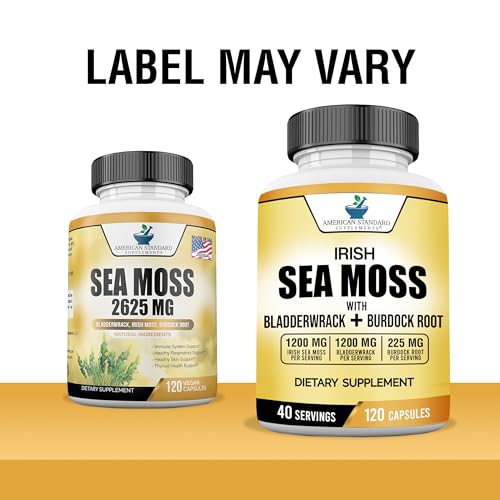 American Standard Supplements Irish Sea Moss 1200mg, Bladderwrack 1200mg - Maple Wellness Supplements
