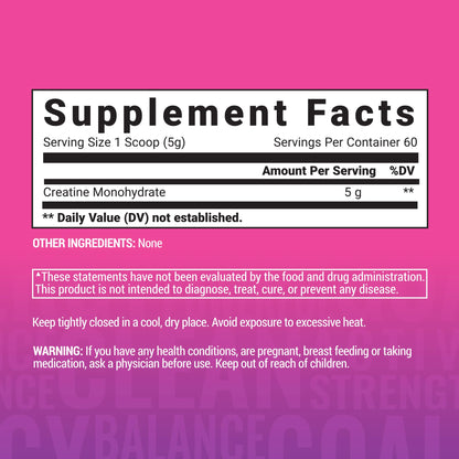 AminoLean Creatine for Women and Men, Pure Micronized Creatine Monohydrate Powder Supplement for Muscle Toning, Mood Support, Energy Boost, and Brain Health, 300g - Maple Wellness Supplements