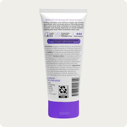 AmLactin KP Bumps Be Gone - Therapeutic Body Cream for Keratosis Pilaris - No-Scrub Exfoliator and Body Moisturizer - Maple Wellness Supplements
