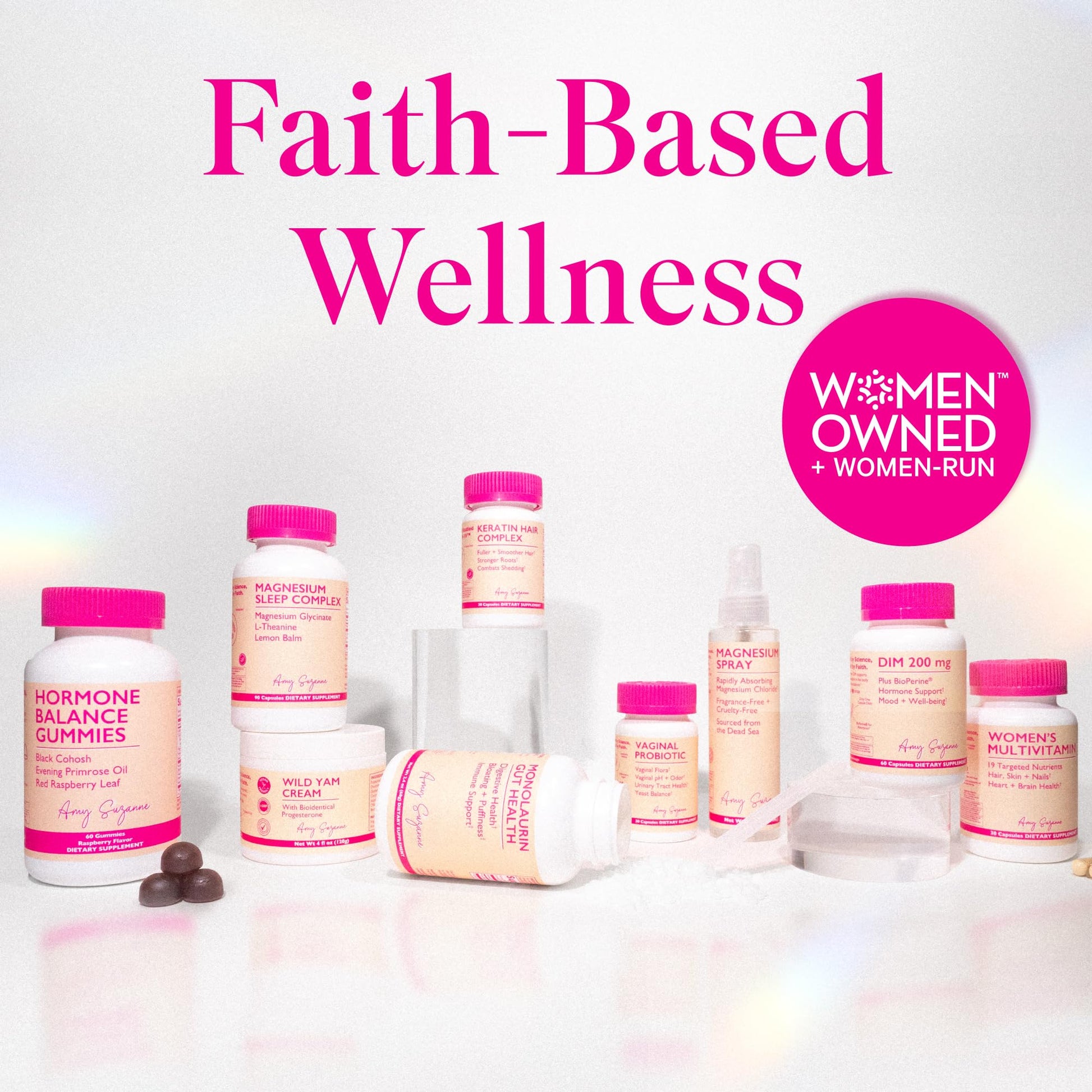 Amy Suzanne Hormone Balance Gummies for Women - Hormone Harmony for Mood, Energy, Bloating - Hormonal PMS, Perimenopause & Menopause Support - Red Raspberry Leaf & Black Cohosh - 60 Gummy Supplements - Maple Wellness Supplements