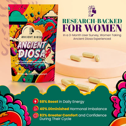 ANCIENT DIOSA Grass Fed Beef Liver Capsules - Female-Focused Organ Supplement with Liver, Heart, Ovary & Uterus - Supports Hormone Balance & Vitality, Whole Body Wellness - 60 Capsules - Maple Wellness Supplements