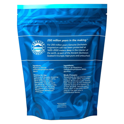 Ancient Minerals Magnesium Bath Flakes Ultra with OptiMSM – Pure Zechstein Magnesium Chloride and Organic Sulfur Bath Salts, - Maple Wellness Supplements
