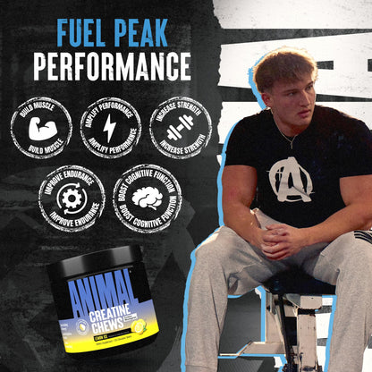 Animal Creatine Chews Tablets - Enhanced Creatine Monohydrate with AstraGin to Improve Absorption, Sea Salt for Added Pumps, Delicious and Convenient Chewable Tablets - Lemon Ice - Maple Wellness Supplements