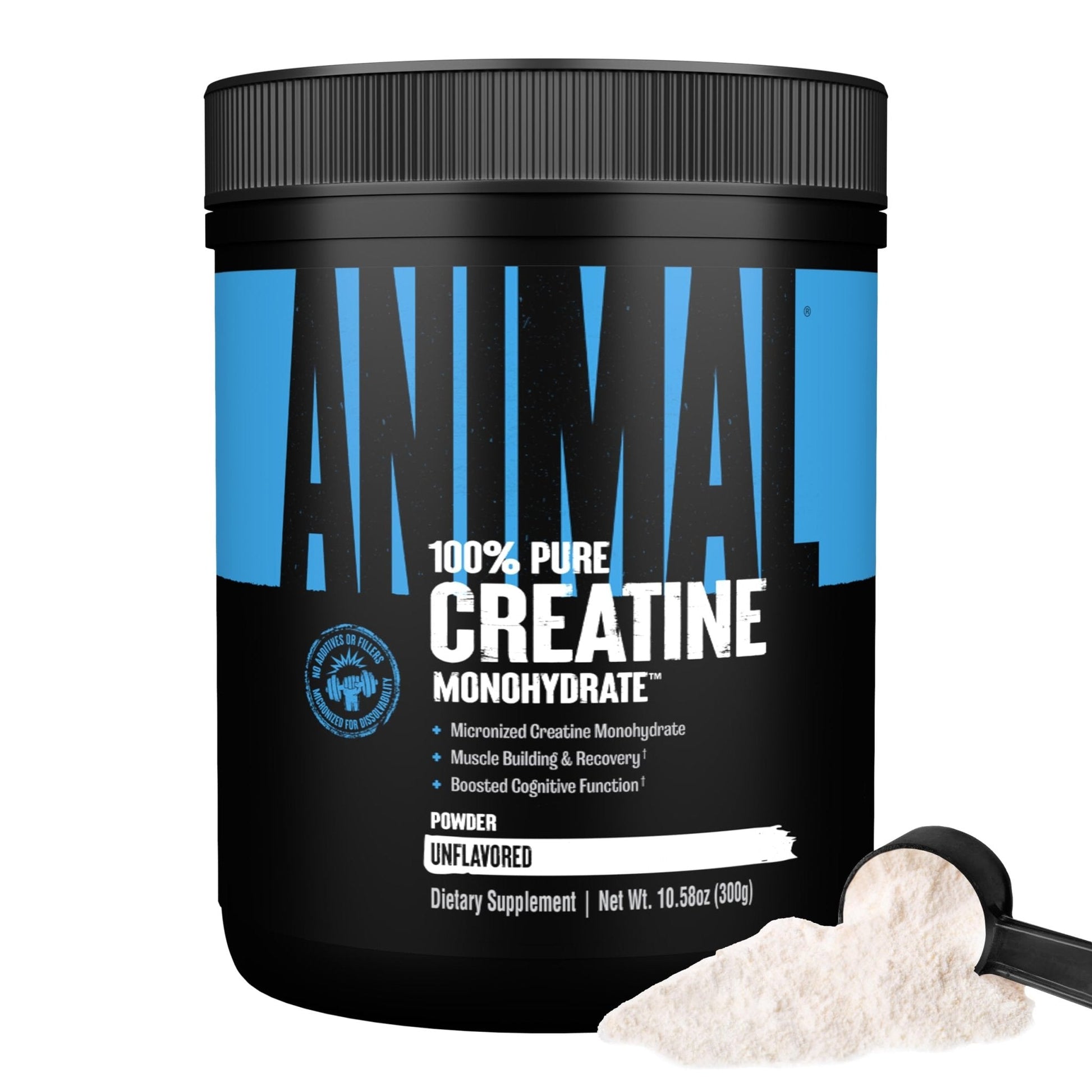 Animal Creatine Monohydrate Powder – Micronized Creatine for Women and Men, Supports Muscle Growth, Strength, Endurance, Recovery and ATP Production, Gym & Workout Supplements - Unflavored, 300g - Maple Wellness Supplements
