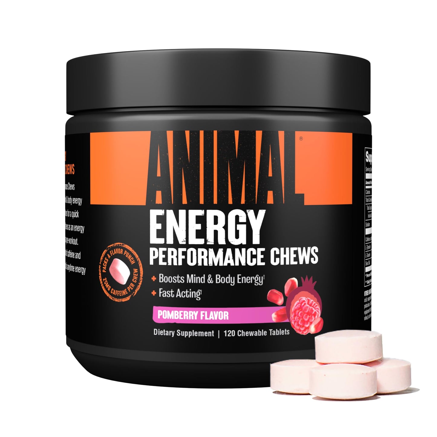Animal Energy Chews, Fast Acting Energy with Caffeine, Nootropics and Sea Salt - Maple Wellness Supplements