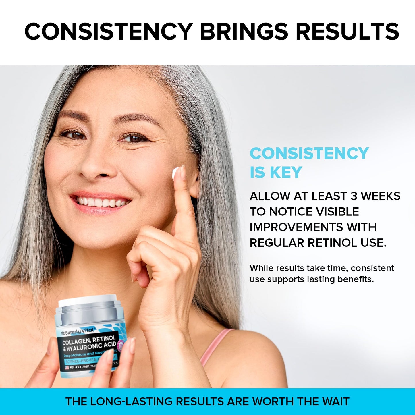 Anti-Aging Face Moisturizer with Retinol, Collagen & Hyaluronic Acid - Made in USA - Maple Wellness Supplements
