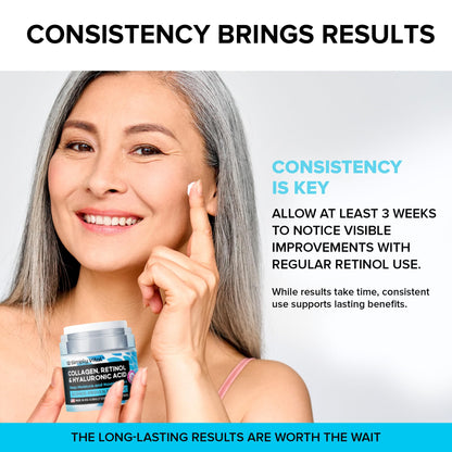 Anti-Aging Face Moisturizer with Retinol, Collagen & Hyaluronic Acid - Made in USA - Maple Wellness Supplements