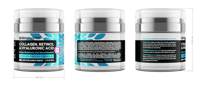 Anti-Aging Face Moisturizer with Retinol, Collagen & Hyaluronic Acid - Made in USA - Moisturizer Face Cream for Women & Men - Firming & Hydrating Neck Cream - Day & Night Skin Care - 1.7 fl oz - Maple Wellness Supplements