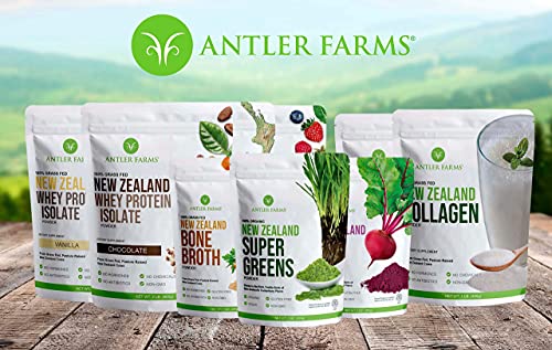 Antler Farms - 100% Grass Fed New Zealand Whey Protein Isolate, Unflavored, 30 Servings - Maple Wellness Supplements