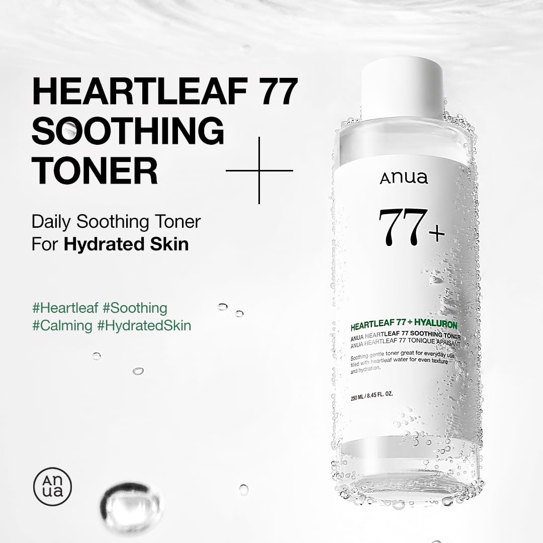 Anua Heartleaf 77 Soothing Toner, Moisturizing & Calming Facial Toner for Glass Skin, Hyaluronic Acid, Lightweight Hydration - Maple Wellness Supplements