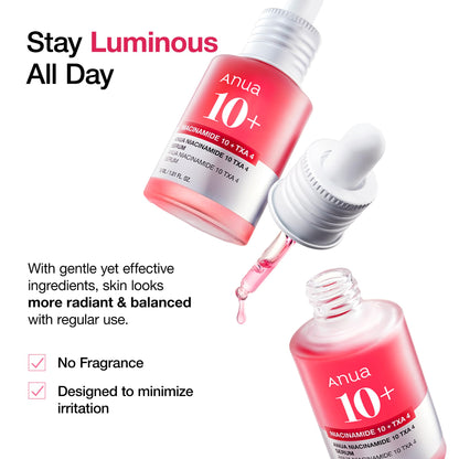 Anua Niacinamide 10 + TXA 4 Serum, Dark Spot Care, Hyaluronic Acid, Tranexamic Acid - Maple Wellness Supplements