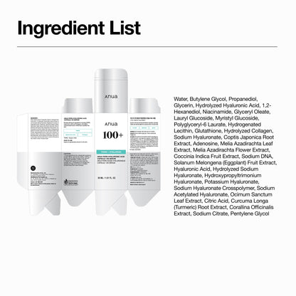 Anua PDRN Hyaluronic Acid Capsule 100 Serum, Radiant Face Serum, Salmon DNA, Hyaluronic Acid, Hydration, Moisture Plumping Effect - Maple Wellness Supplements