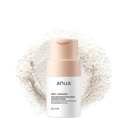 ANUA Rice Enzyme Brightening Cleansing Powder, Exfoliating Powder-to-Foam Cleanser, Smooth Texture & Clarity - Maple Wellness Supplements