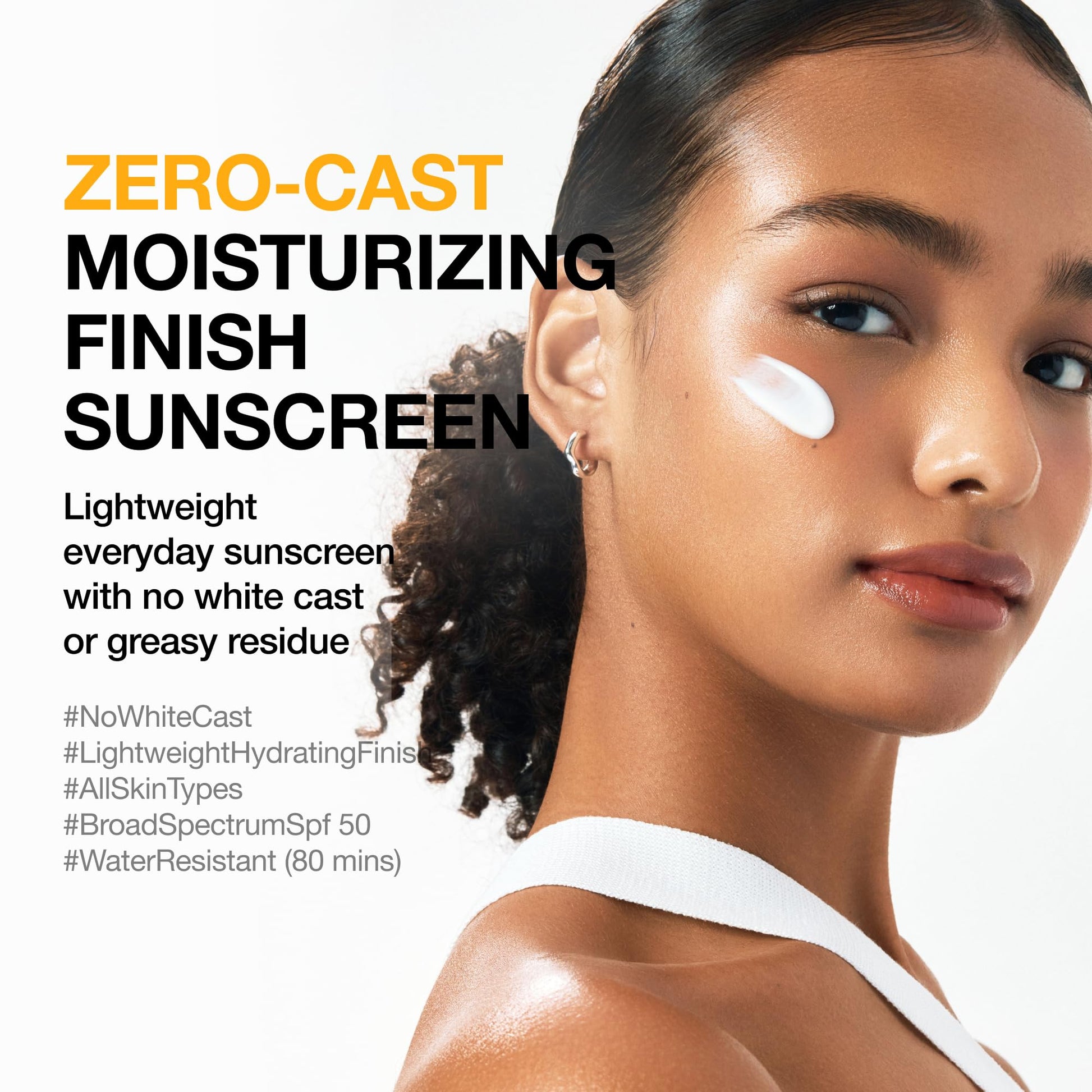 Anua, Zero-Cast Moisturizing Sunscreen SPF 50, Glow Natural Sunscreen for face, No White - Maple Wellness Supplements