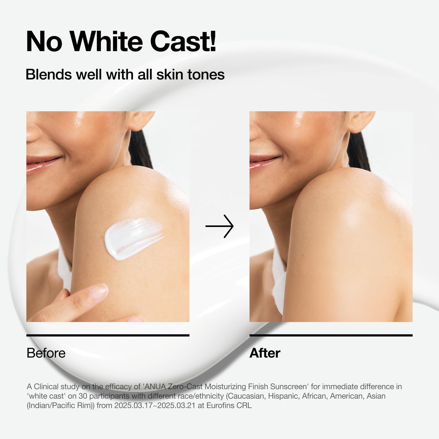 Anua, Zero-Cast Moisturizing Sunscreen SPF 50, Glow Natural Sunscreen for face, No White - Maple Wellness Supplements