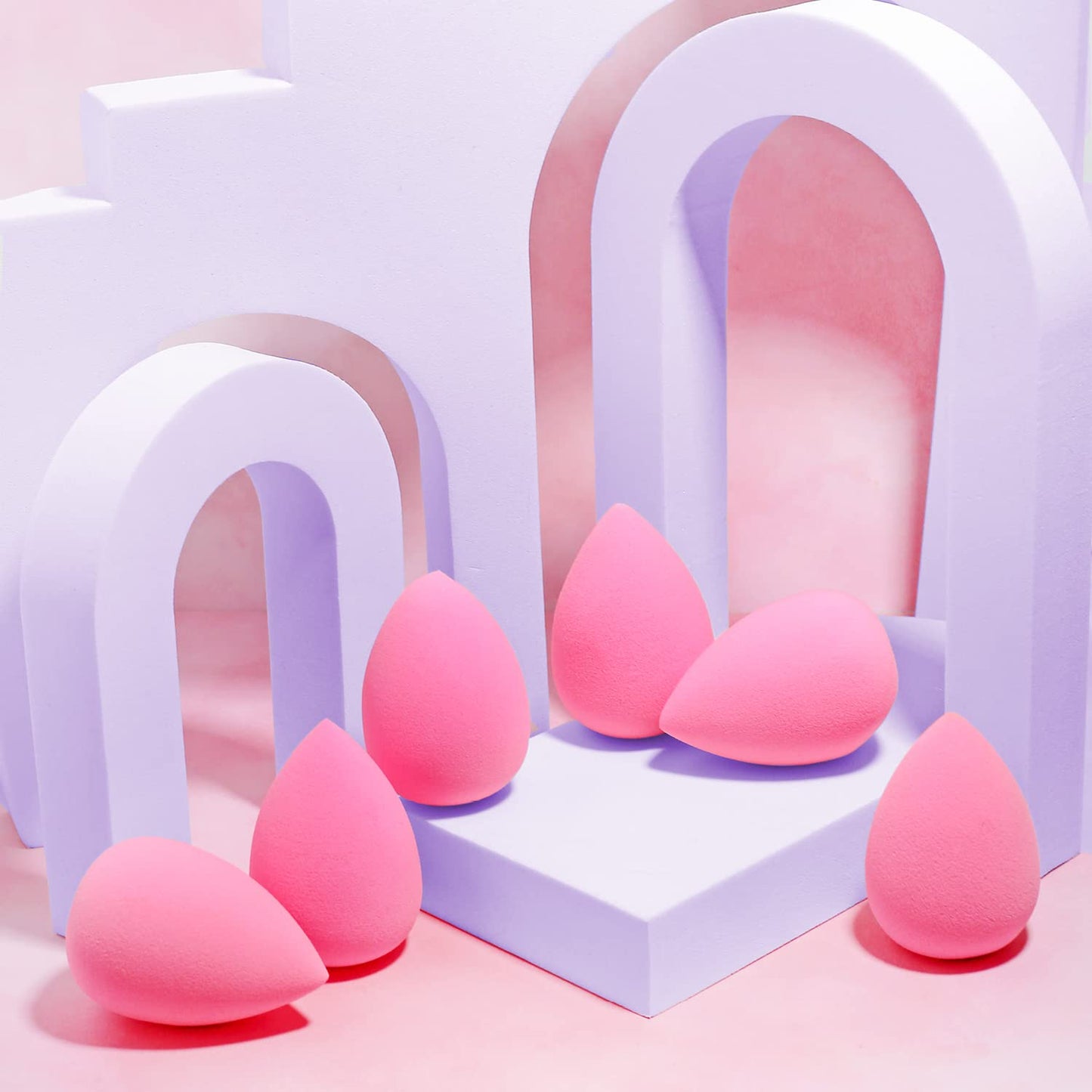 AOA Studio Collection makeup Sponge Set Latex Free and High-definition Set of 6 makeup Wonder blender For Powder Cream and Liquid, Super Soft Wonder Beauty Cosmetic - Maple Wellness Supplements