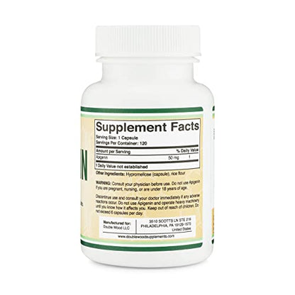 Apigenin Supplement - 50mg per Capsule, 120 Count (Powerful Bioflavonoid Found - Maple Wellness Supplements
