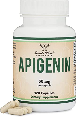 Apigenin Supplement - 50mg per Capsule, 120 Count (Powerful Bioflavonoid Found - Maple Wellness Supplements