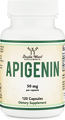 Apigenin Supplement - 50mg per Capsule, 120 Count (Powerful Bioflavonoid Found - Maple Wellness Supplements