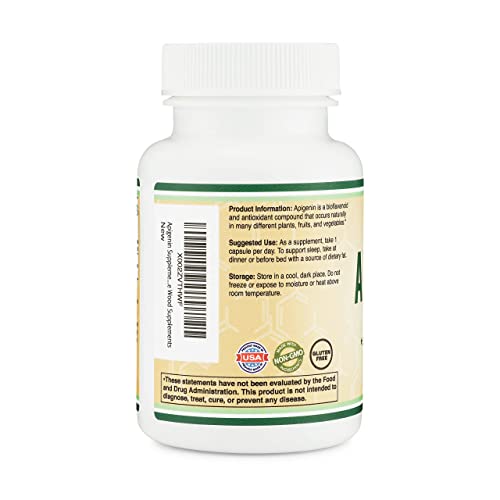 Apigenin Supplement - 50mg per Capsule, 120 Count (Powerful Bioflavonoid Found - Maple Wellness Supplements