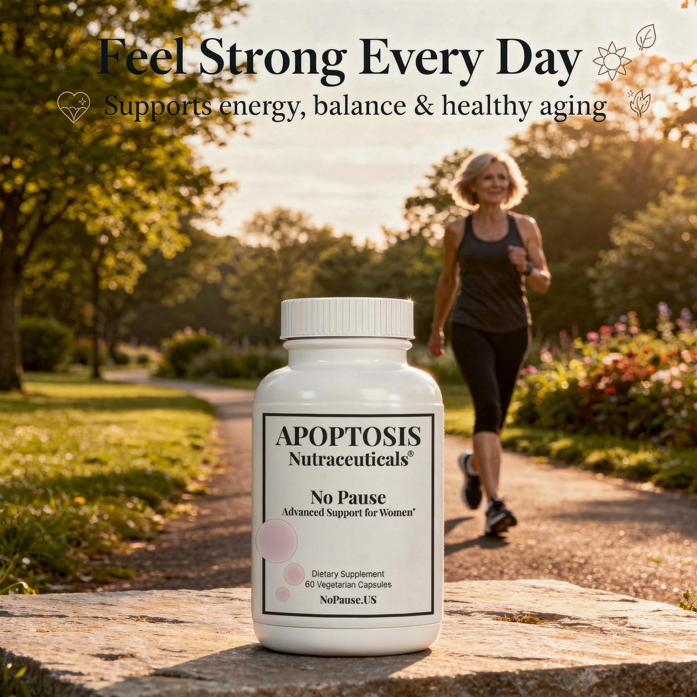 Apoptosis Menopause Supplement for Women – Supports Hot Flash Relief, Mood Balance, Energy & Vitality – with L-Arginine – 60 Capsules – Made in USA - Maple Wellness Supplements