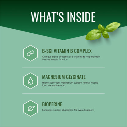 Approved Science Cramprin - High Absorption Magnesium, Vitamin B Complex, BioPerine - Muscle Cramps - 6 Month Supply - 2 Bottles - Vegan - Maple Wellness Supplements