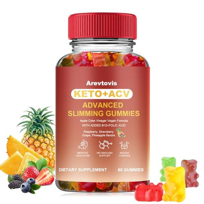 Arevtovis Apple Cider Vinegar Gummies - Boost Energy, Detox & Support Gut Health ACV - Maple Wellness Supplements