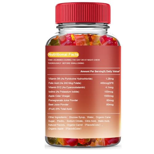 Arevtovis Apple Cider Vinegar Gummies - Boost Energy, Detox & Support Gut Health ACV - Maple Wellness Supplements