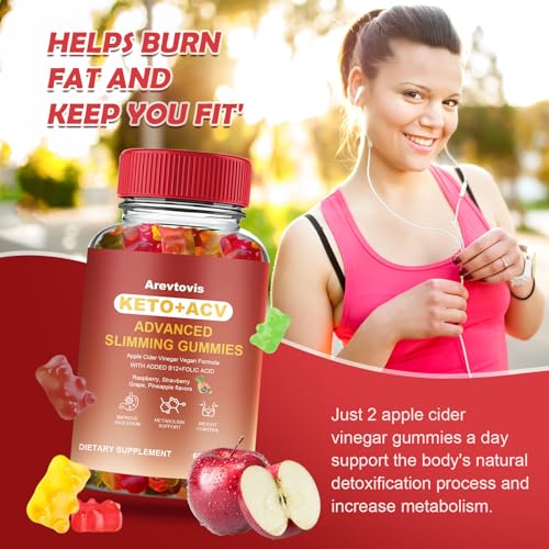 Arevtovis Apple Cider Vinegar Gummies - Boost Energy, Detox & Support Gut Health ACV - Maple Wellness Supplements