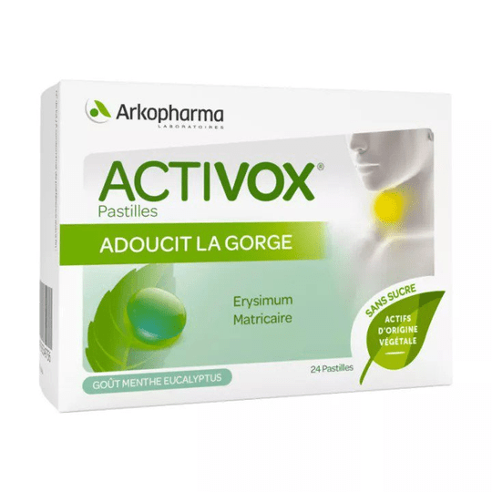 Arkopharma Activox Softens The Throat 24 lozenges - Eucalyptus / Mint - Maple Wellness Supplements