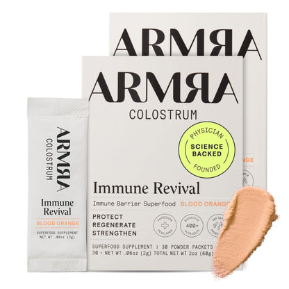 ARMRA Colostrum Powder | Blood Orange | Gut Health & Bloating | Skin & Hair | Immunity | Keto, Gluten & Fat-Free | 60 Servings - Maple Wellness Supplements