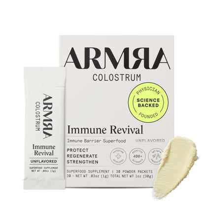 ARMRA Colostrum Powder | Unflavored | Gut Health & Bloating | Skin & Hair | Immunity | Keto, Gluten & Fat-Free | 30 Servings - Maple Wellness Supplements