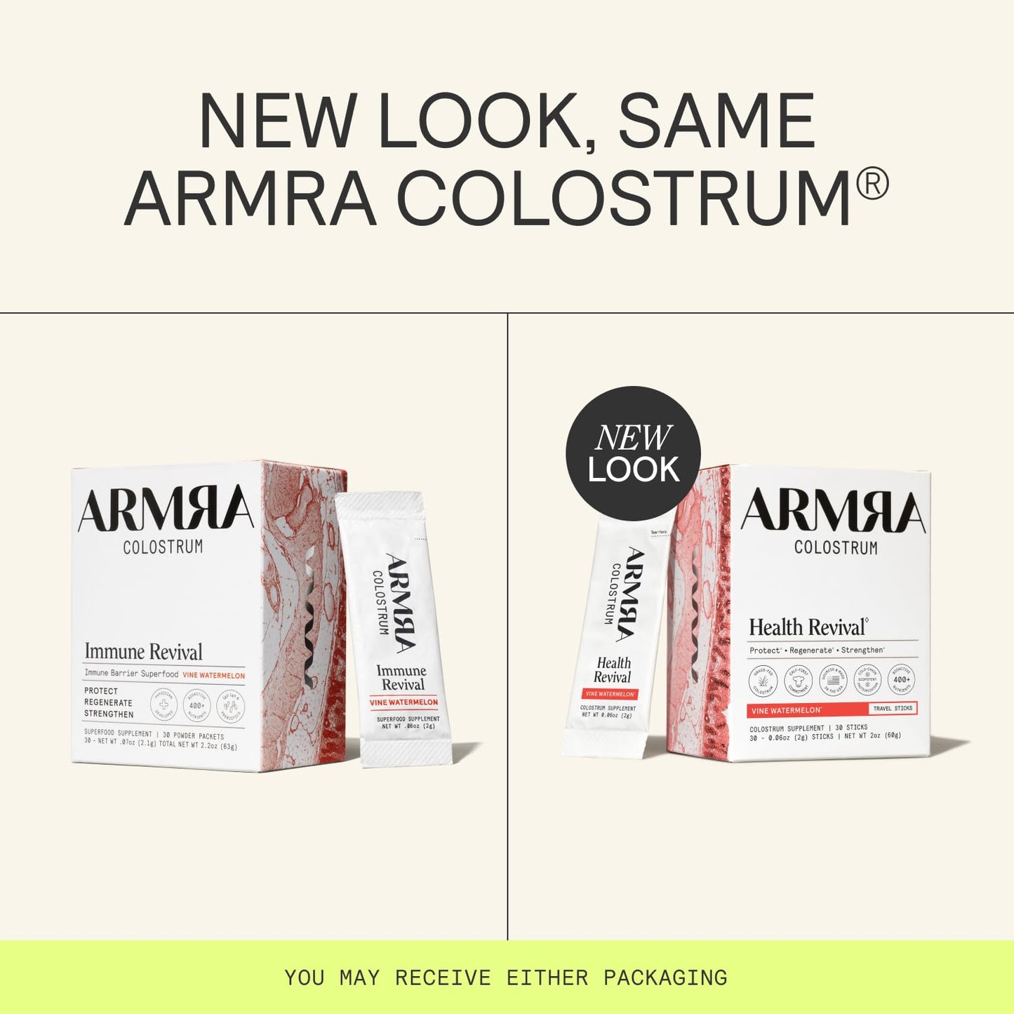 ARMRA Colostrum Powder | Vine Watermelon | Gut Health & Bloating | Skin & Hair | Immunity | Keto, Gluten & Fat-Free | 30 Servings - Maple Wellness Supplements