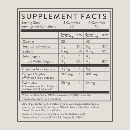 Arrae Tone Gummies – Creatine Monohydrate 5g for Women – Support Lean Muscle, Strength & Recovery – Hormone-Friendly Muscle Toning Supplement – Sour Green Apple Flavor – 60 Count (Sour Green Apple) - Maple Wellness Supplements
