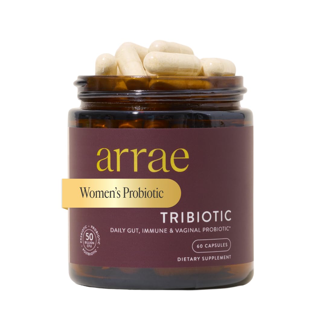 Arrae Tribiotic, Probiotics for Women, Support for Vaginal pH Balance, Gut, Immune, and Feminine Health, Prebiotics, - Maple Wellness Supplements