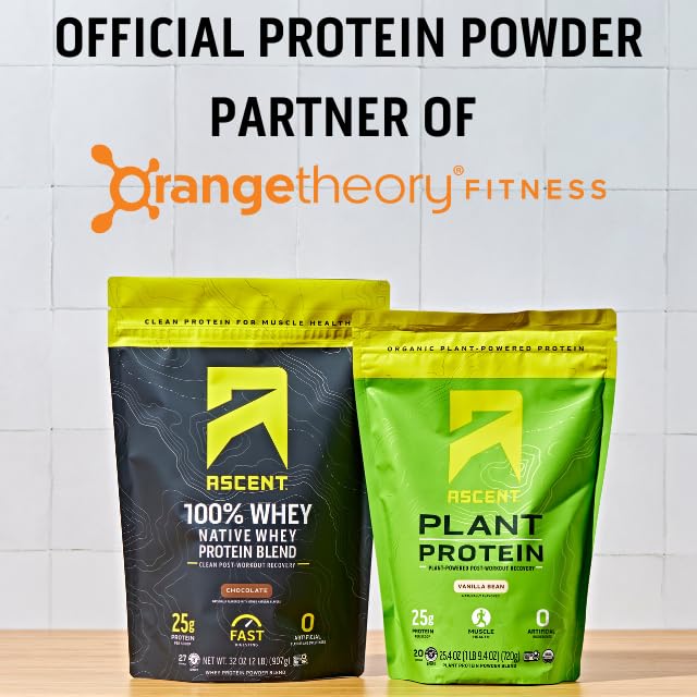 Ascent 100% Whey Protein Powder - Post Workout Whey Protein Isolate, Zero Artificial - Maple Wellness Supplements