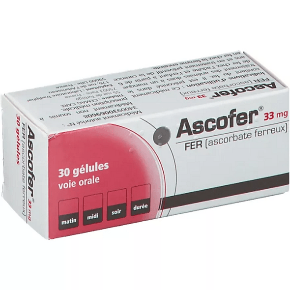 Ascofer Iron 33 mg 30 capsules - Maple Wellness Supplements