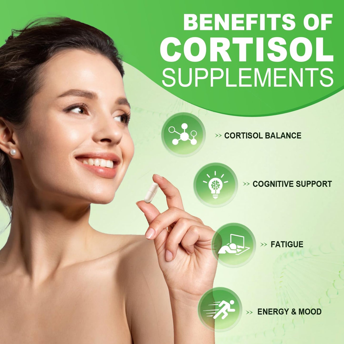 Ashenutri 10-in-1 Cortisol Supplement with Magnesium,Ashwagandha,Rhodiola Rosea,L Theanine,Hormone Balance for Women 120 Vegan Capsules - Maple Wellness Supplements