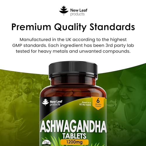 Ashwagandha 1200mg - 365 Vegan Tablets Pure High Strength Ashwagandha Root - Maple Wellness Supplements