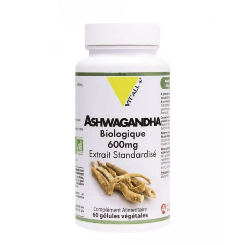Ashwagandha 600mg BIO 60 capsules VIT'ALL+ - Maple Wellness Supplements