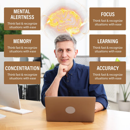 Ashwagandha & Lions Mane Supplements Capsules, Brain Supplements for Memory and Focus, Ashwagandha with Rhodiola Rosea for Cognitive, Immune Support, Cortisol Supplements for Women, 90 Capsules - Maple Wellness Supplements