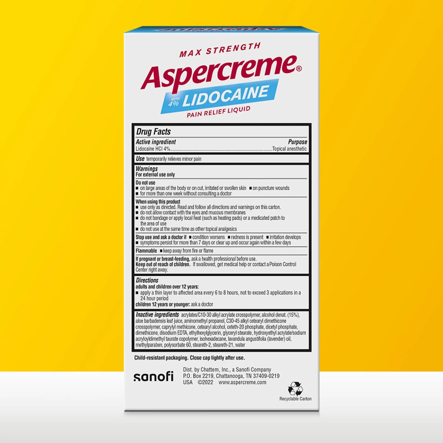 Aspercreme Essential Oils Lidocaine Pain Relief with No-Mess Roll-On Applicator, Max-Strength Lidocaine Numbs Away Nerve Pain, Moisturizing Aloe Hydrates Skin, Lavender, 2.5 Oz., 2pk - Maple Wellness Supplements