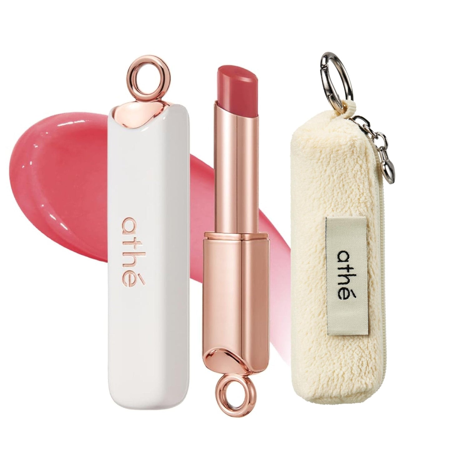 athé Everyday Tinted Lip Set – Tinted Lip Balm Stick with Madecassoside, Ceramide & Squalane, Includes Lip Pouch | Hydrating, Non-Sticky, Vegan K-Beauty Lip Care - Maple Wellness Supplements