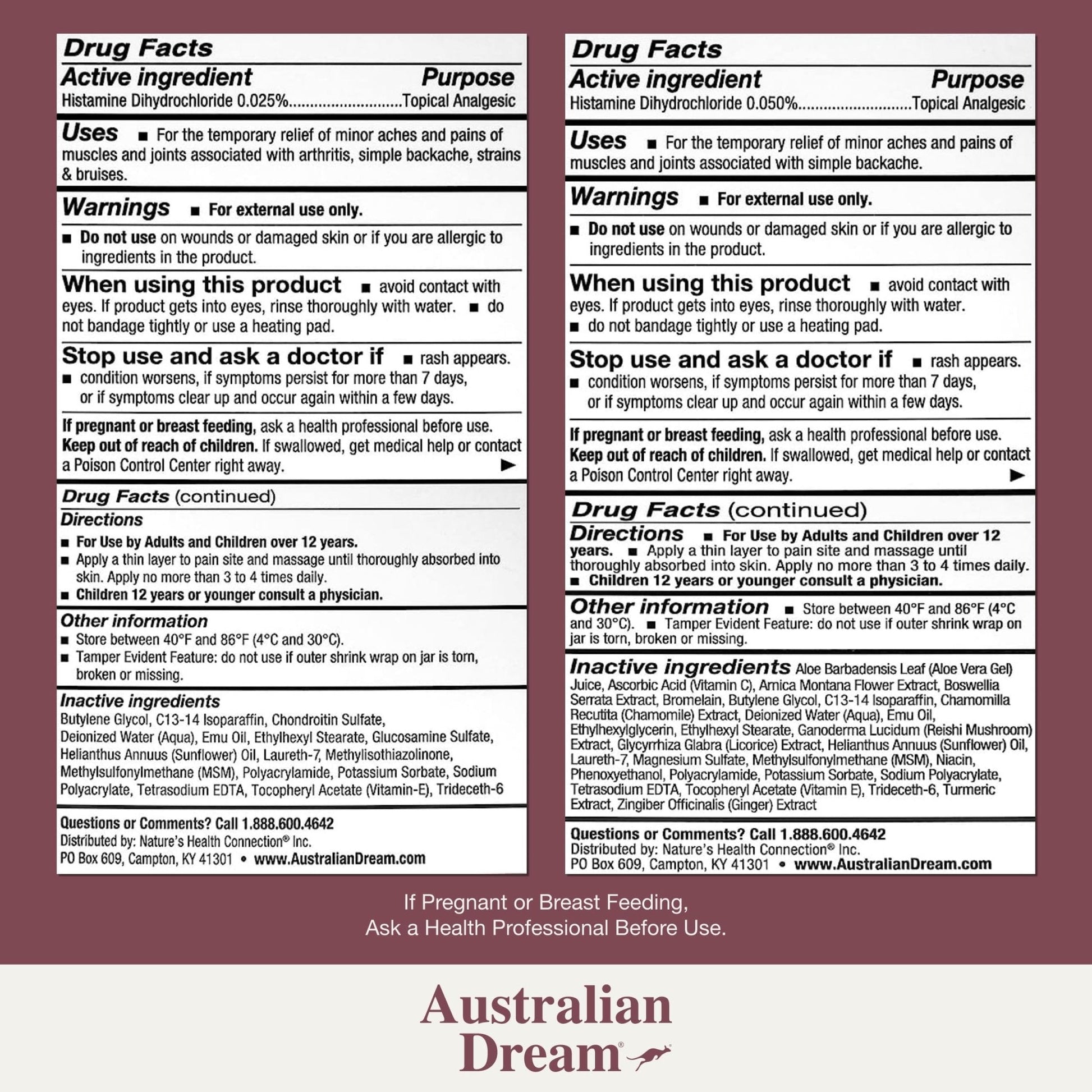 Australian Dream Arthritis Pain Relief Cream & Back Pain Cream - Soothing, Non-Greasy Pain Relief Creams - Topical Arthritis Pain Relief Good for Muscle Aches, Joint Pain, or Back Pain - 4 oz Bundle - Maple Wellness Supplements