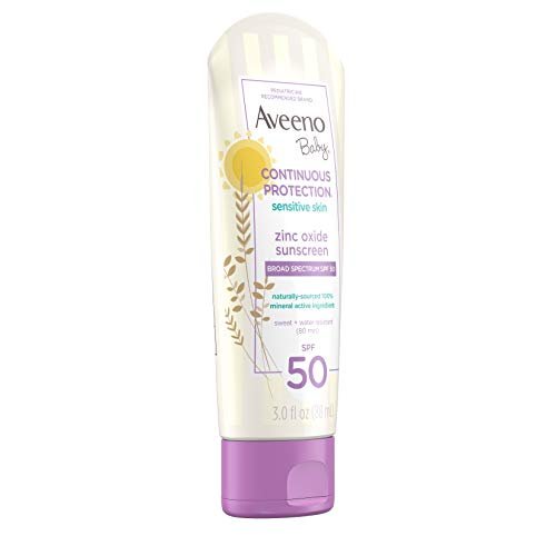 Aveeno Baby Continuous Protection Zinc Oxide Mineral Sunscreen Lotion for Sensitive Skin - Maple Wellness Supplements