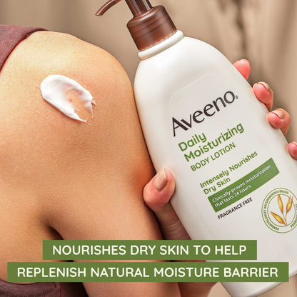 Aveeno Daily Moisturizing Body Lotion, Body Lotion for Dry Skin with Prebiotic Oat, Paraben - Maple Wellness Supplements